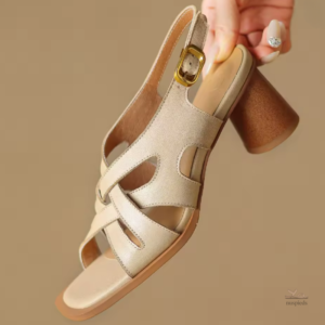 Sandale Femme en Cuir Véritable