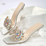 Sandale Chic Femme, Style Argenté Raffiné