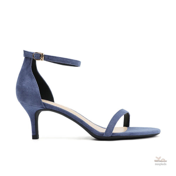 Sandale Chic Bleu Marine à Talon Élégant