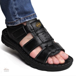 Sandale homme en cuir, design ergonomique