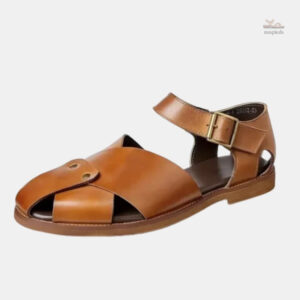 Sandale Luxe Cuir Marron Clair Homme