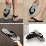 Sandales de plage avec semelle en bambou pour hommes