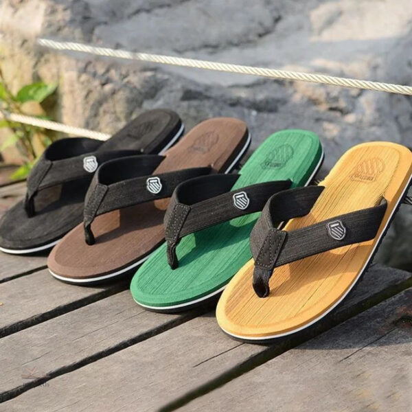 Sandale homme en bambou, idéale pour les vacances