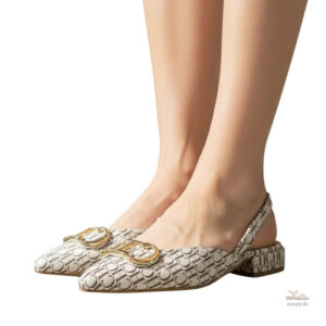 Sandale femme style raffiné avec imprimé