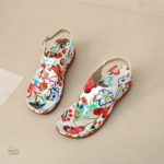 Chaussures d'été femme, sandale à motif floral