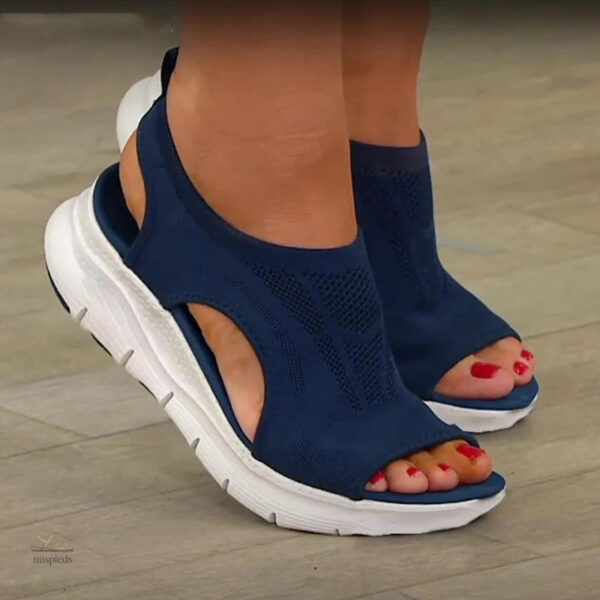 Sandale Élastique pour Femme, Design Confortable