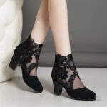 Chaussure de mariage en dentelle pour femme