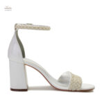Sandale femme élégante pour mariage ornée de perles