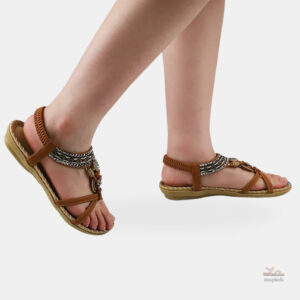 Sandales Bohème Femme avec bande élastique