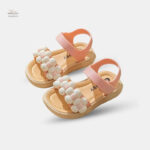 Sandale antidérapante fille avec motif de fleur