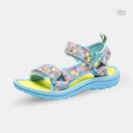 Sandale Fille Damier Multicolore sur Lanières