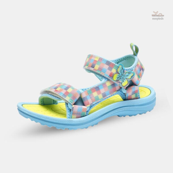Sandale Fille Damier Multicolore sur Lanières