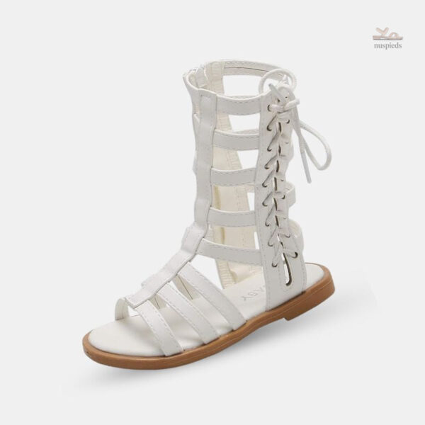 Sandales Fille avec Lanières Montantes Design