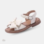 Sandale Fille avec Noeud Papillon et Perles