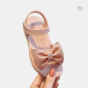 Sandale de plage pour fille avec un joli nœud papillon