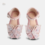 Sandale Fille avec Papillon et Perles