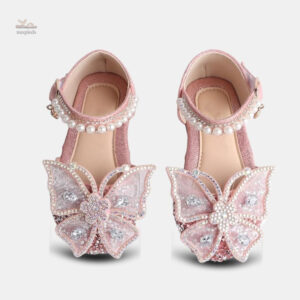 Sandale Fille avec Papillon et Perles