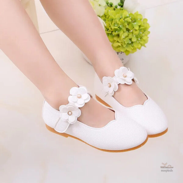 Sandale Blanche pour Fille, style ballerine confortable