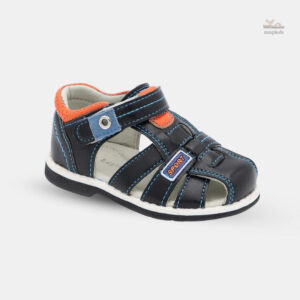 Sandale Garçon Plate Simili Cuir