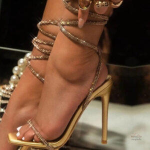 Sandales à talon haut pour femme, style gladiateur