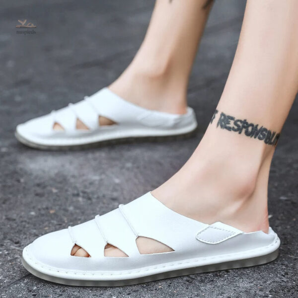 Sandale homme légère et stylée en blanc