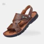 Sandale homme confortable en simili cuir souple
