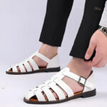 Sandale de luxe pour homme en cuir