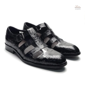 Chaussure d'été pour homme en cuir de qualité