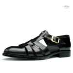 Sandale Cuir Homme avec Talon Élégant