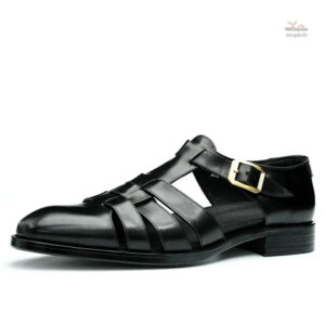 Sandale Cuir Homme avec Talon Élégant