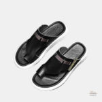 Sandale homme noire et blanche décontractée