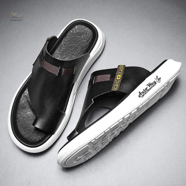 Sandale décontractée pour homme, style noir et blanc