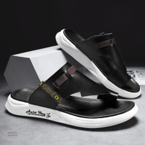 Chaussure de plage homme, sandale noire et blanche