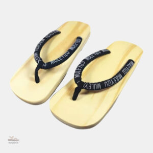 Sandales japonaises tongs avec lanières noires