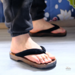 Sandale japonaise avec confort et style, semelle en bois