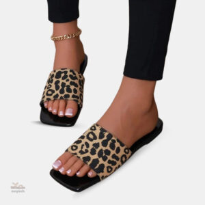Sandale Leopard Élégante en style tong
