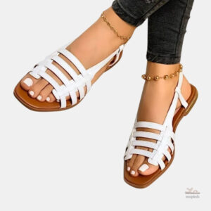 Sandale femme style gladiateur à pieds nus
