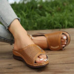 Chaussure Respirante pour Femme, Style Compensé