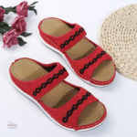 Sandale confortable pour femmes, lanières à motif