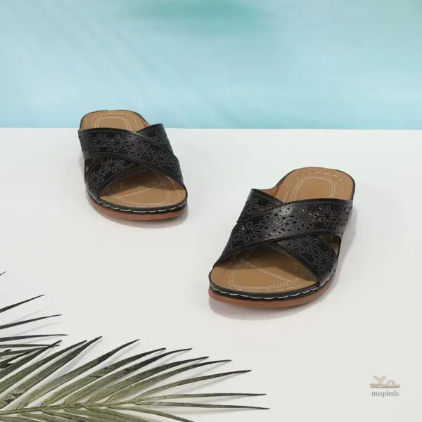 Sandales confortables pour femmes avec motifs floraux