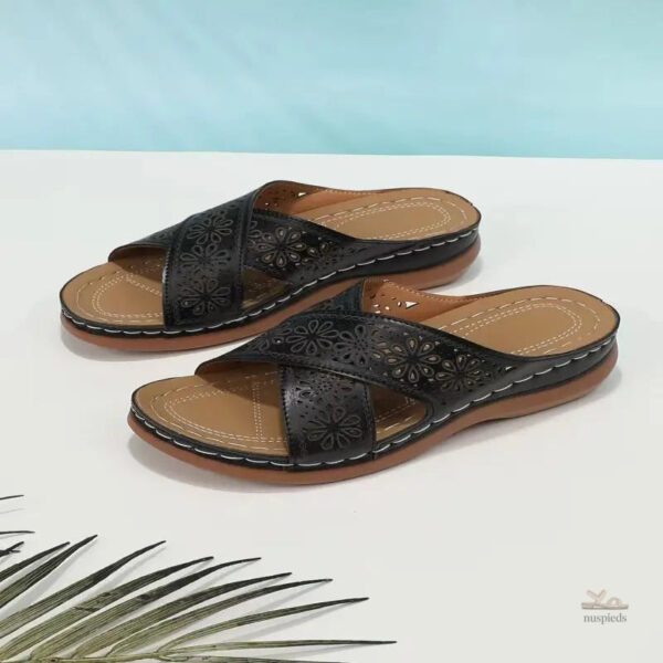 Sandales orthopédiques avec motifs floraux pour un soutien optimal