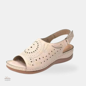 Sandale orthopédique femme semi-ouverte avec motifs