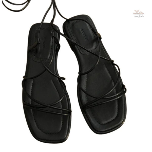 Sandales plates chic pour femmes, lanières délicates