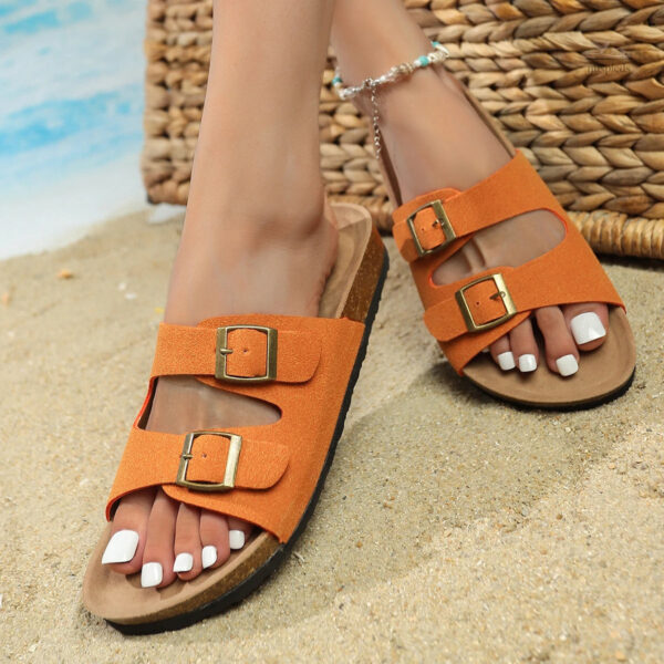 Chaussure d'été plate pour femme, style décontracté