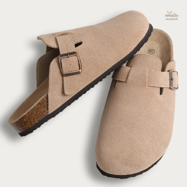 Sabot femme avec finition en daim et design élégant
