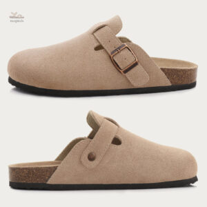 Sandale à boucle latérale, style sabot confortable pour femme