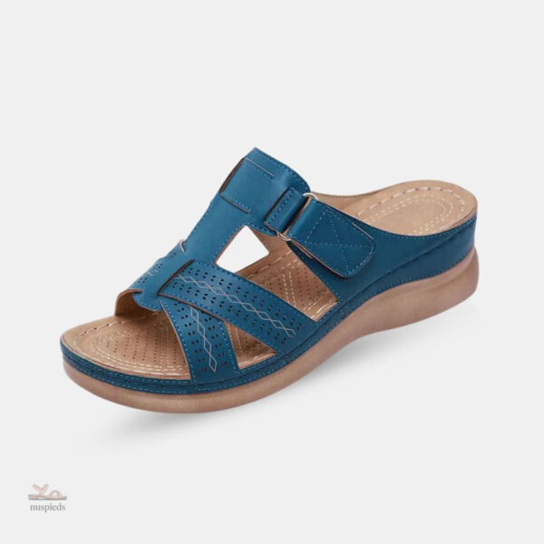 Sandale Scratch Femme Bleue Rétro
