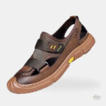 Sandale respirante homme avec scratch, style basket