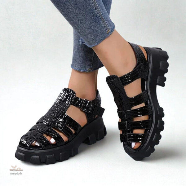 Sandale plateforme pour femme style spartiate
