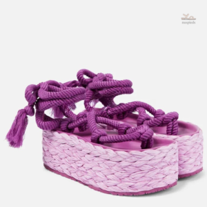 Sandale plateforme haute pour femme, design spartiate moderne